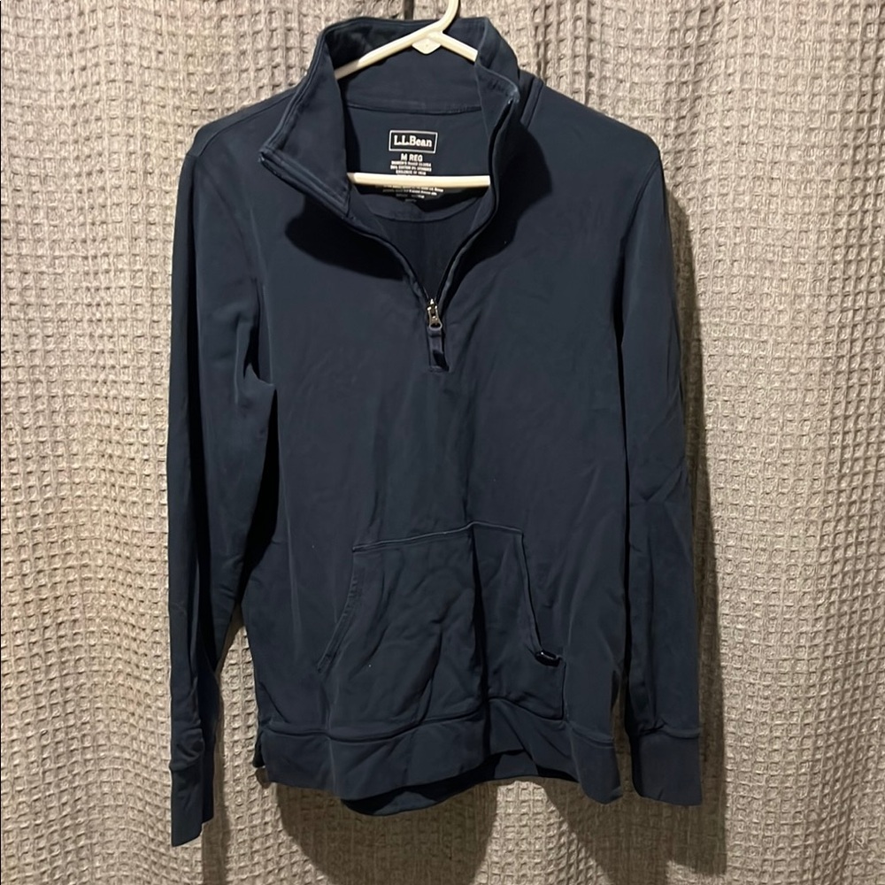 L.L.Bean Navy Quarter-Zip Pullover